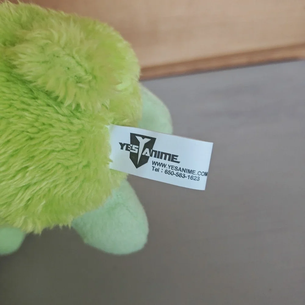 Green Llama Small Stuffed‎ Animal Plush Toy with Patterned Scarf Yes Anime E2